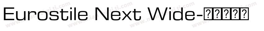 Eurostile Next Wide字体转换